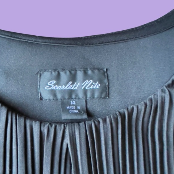 Scarlett Nite tired flapper style black dress size 14 - Picture 6 of 16